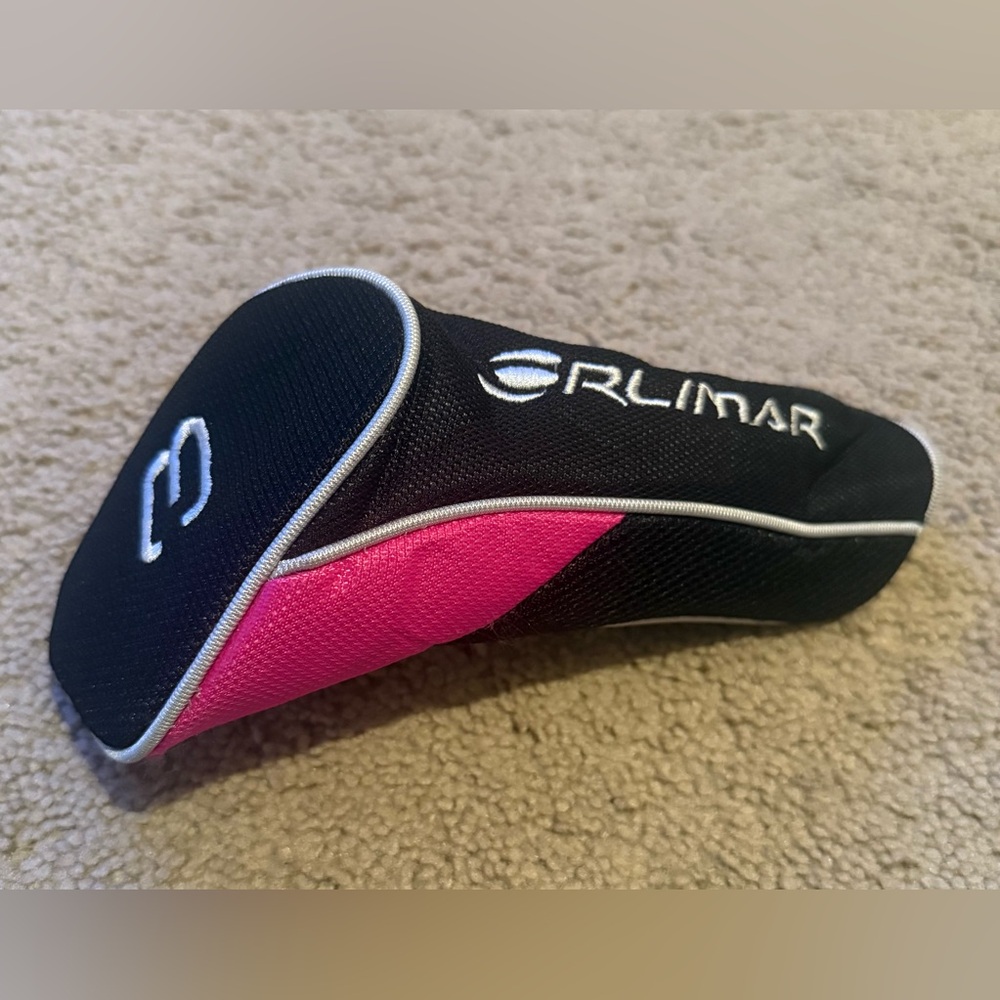 ORLIMAR  3 WOOD HEAD COVER   Black & Pink